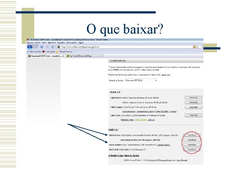 O que baixar? 