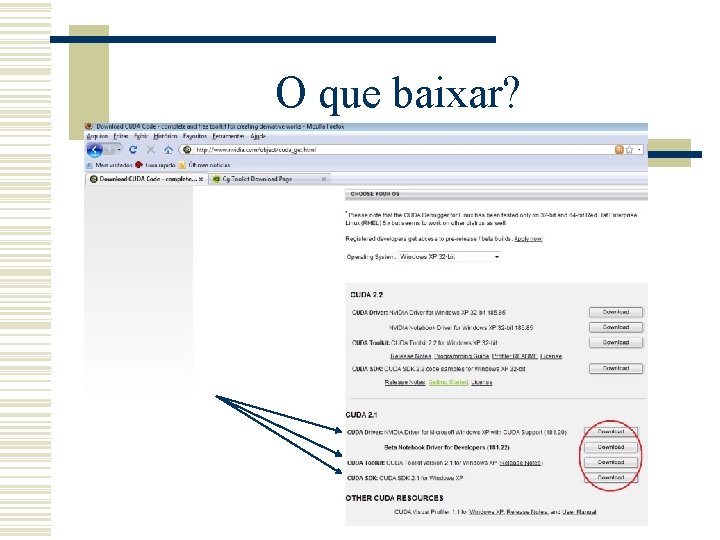 O que baixar? 