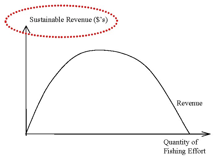 Sustainable Revenue ($’s) Revenue Quantity of Fishing Effort 