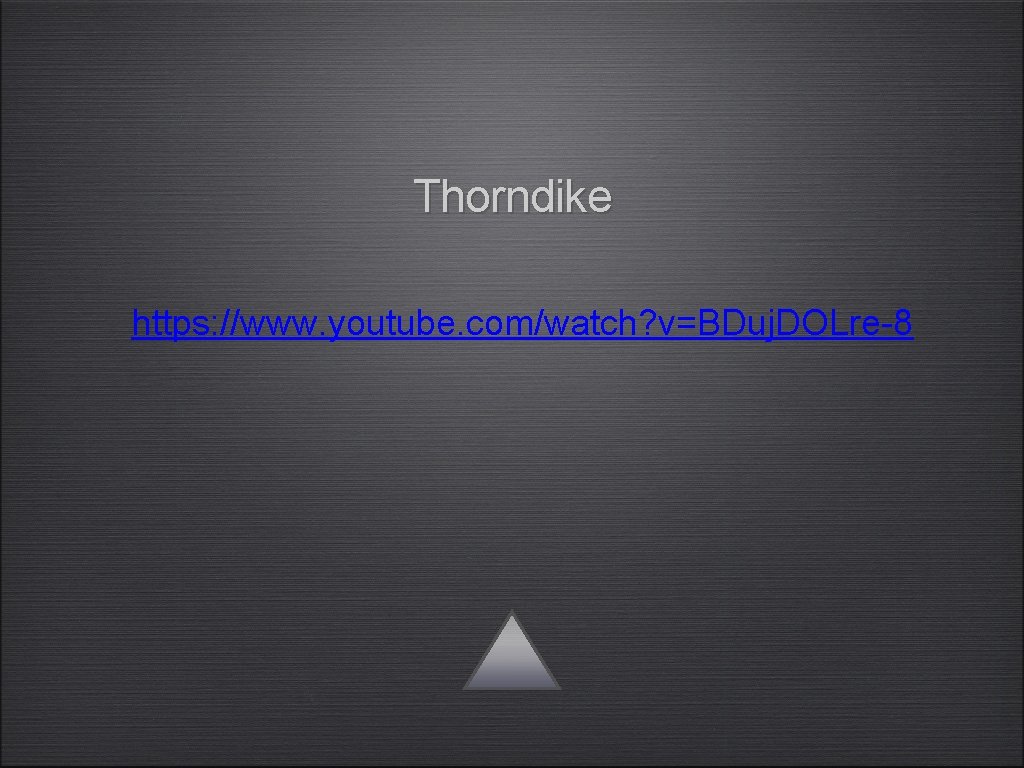 Thorndike https: //www. youtube. com/watch? v=BDuj. DOLre-8 