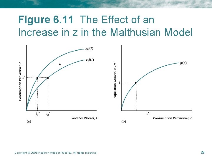 Figure 6. 11 The Effect of an Increase in z in the Malthusian Model