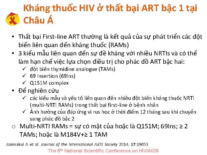 Kháng thuốc HIV ở thất bại ART bậc 1 tại Châu Á • Thất