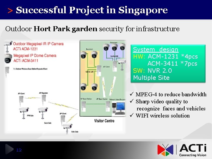 > Successful Project in Singapore Outdoor Hort Park garden security for infrastructure System design