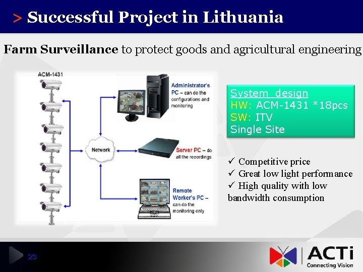 > Successful Project in Lithuania Farm Surveillance to protect goods and agricultural engineering System