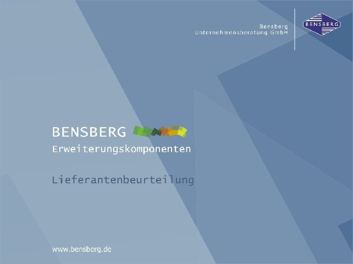 Lieferantenbeurteilung Bensberg Gmb. H 