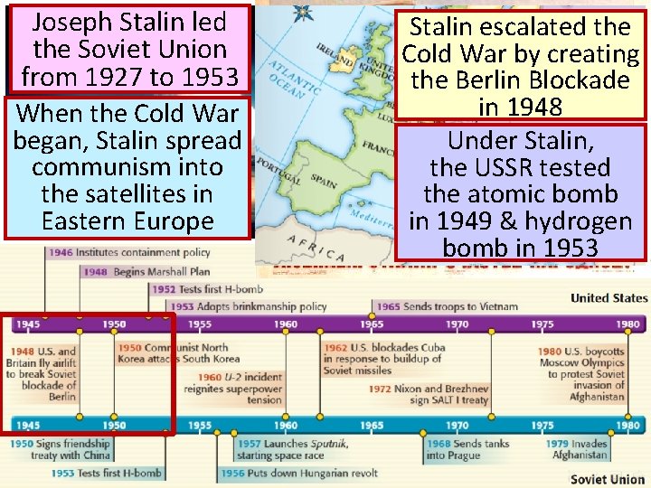 Joseph Stalin led the Soviet Union from 1927 to 1953 When the Cold War
