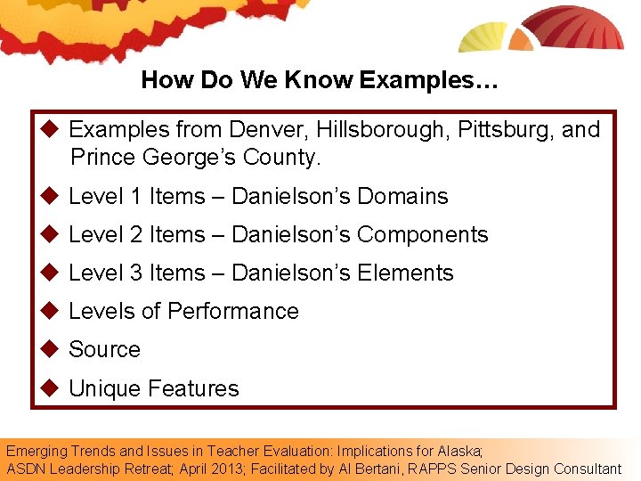 How Do We Know Examples… u Examples from Denver, Hillsborough, Pittsburg, and Prince George’s How Do We Know Examples… u Examples from Denver, Hillsborough, Pittsburg, and Prince George’s