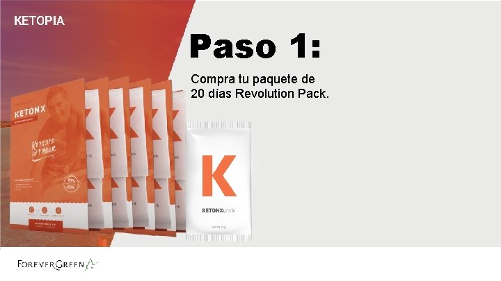 KETOPIA Paso 1: Compra tu paquete de 20 días Revolution Pack. KETOPIA Paso 1: Compra tu paquete de 20 días Revolution Pack.
