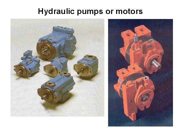 Hydraulic pumps or motors 