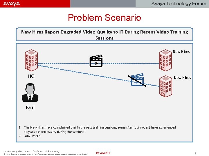 Problem Scenario New Hires Report Degraded Video Quality to IT During Recent Video Training