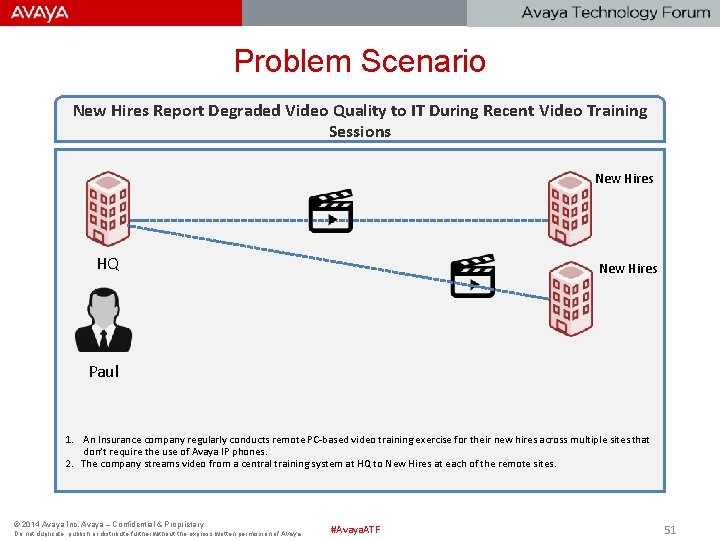 Problem Scenario New Hires Report Degraded Video Quality to IT During Recent Video Training