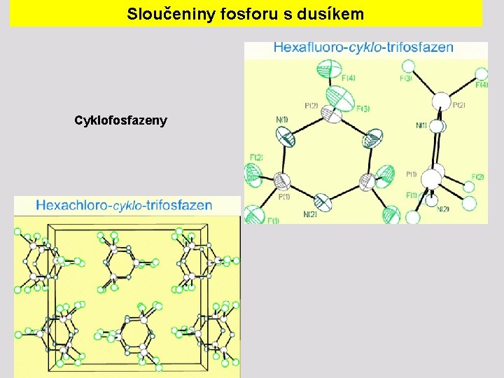 Sloučeniny fosforu s dusíkem Cyklofosfazeny 