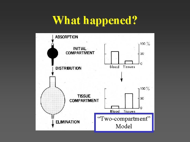 What happened? “Two-compartment” Model What happened? “Two-compartment” Model