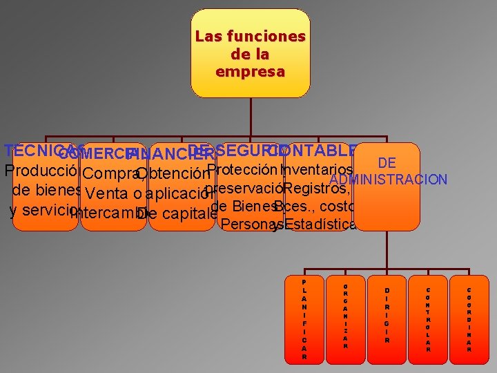 Las funciones de la empresa TECNICAS DE SEGURIDAD CONTABLES COMERCIALES FINANCIERAS DE Protección y Las funciones de la empresa TECNICAS DE SEGURIDAD CONTABLES COMERCIALES FINANCIERAS DE Protección y