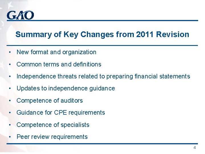 Summary of Key Changes from 2011 Revision • New format and organization • Common Summary of Key Changes from 2011 Revision • New format and organization • Common