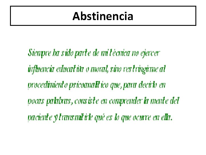 Abstinencia 