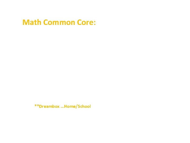 Math Common Core: Counting and Cardinality Know number names and count sequences Count to Math Common Core: Counting and Cardinality Know number names and count sequences Count to
