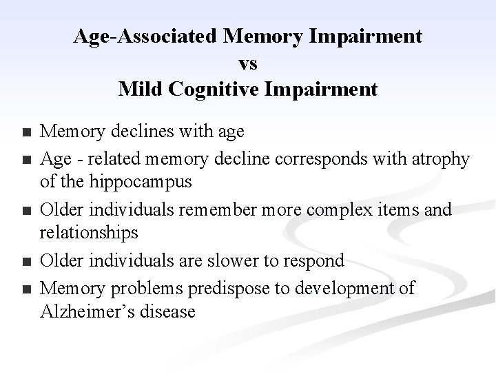 DELIRIUM DEMENTIA AND AMNESTIC and OTHER COGNITIVE DISORDERS