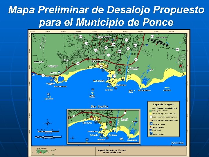 Mapa Preliminar de Desalojo Propuesto para el Municipio de Ponce 