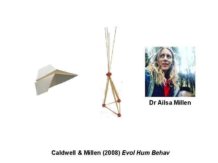 Dr Ailsa Millen Caldwell & Millen (2008) Evol Hum Behav 