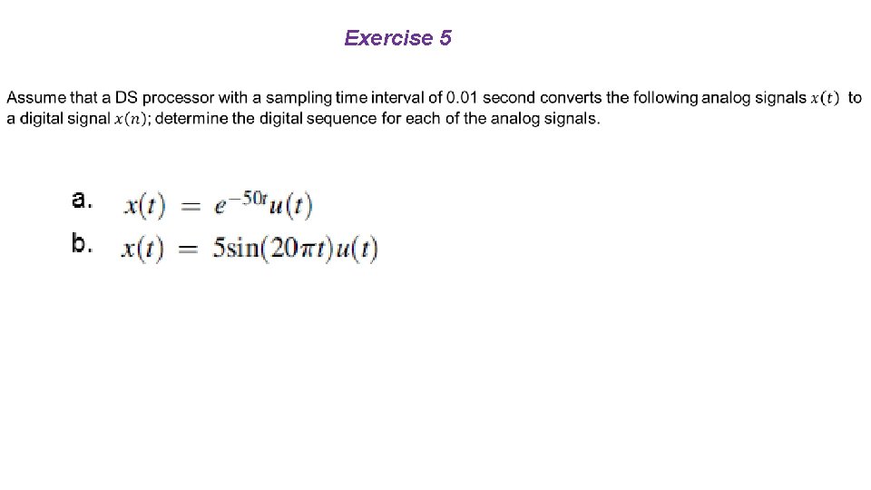 Exercise 5 
