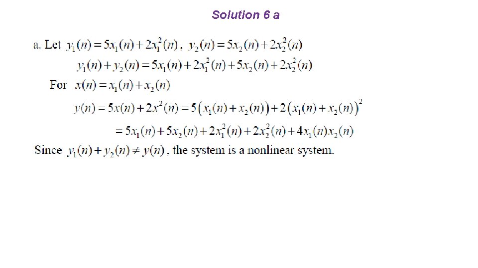 Solution 6 a 