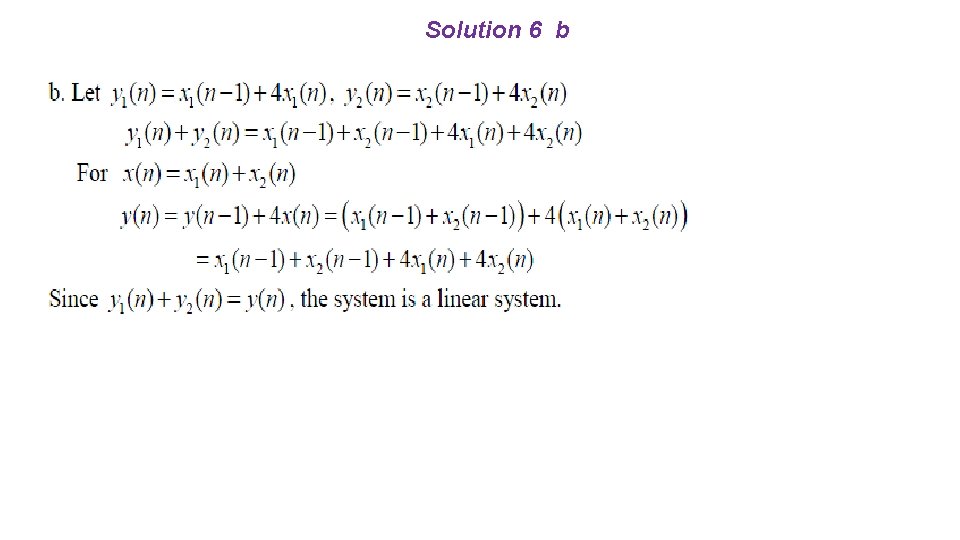 Solution 6 b 