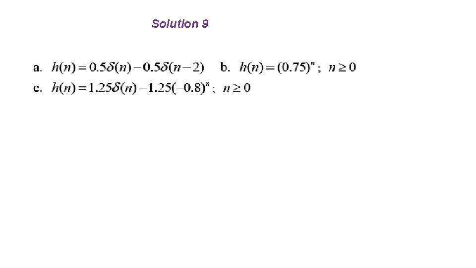 Solution 9 