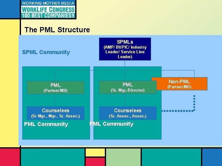The PML Structure SPMLs SPML Community PML (AMP/ BUPIC/ Industry Leader/ Service Line Leader)
