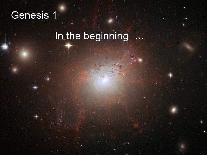 Genesis 1 In the beginning . . . 