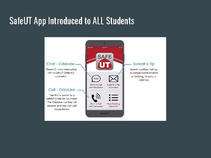 Safe. UT App Introduced to ALL Students Safe. UT App Introduced to ALL Students