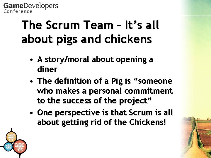 The Scrum Team – It’s all about pigs and chickens • A story/moral about