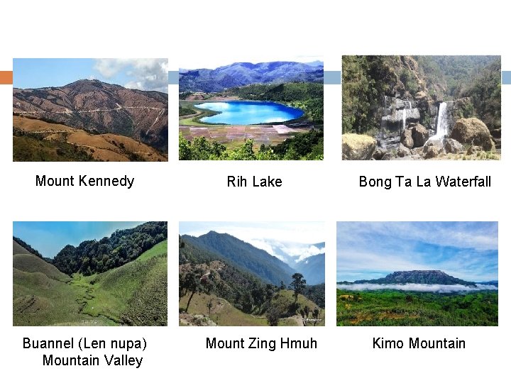 Mount Kennedy Buannel (Len nupa) Mountain Valley Rih Lake Mount Zing Hmuh Bong Ta