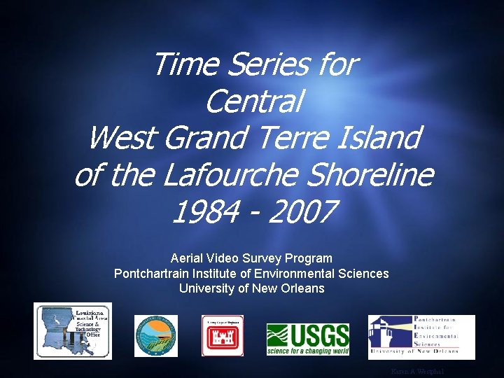 Time Series for Central West Grand Terre Island of the Lafourche Shoreline 1984 -