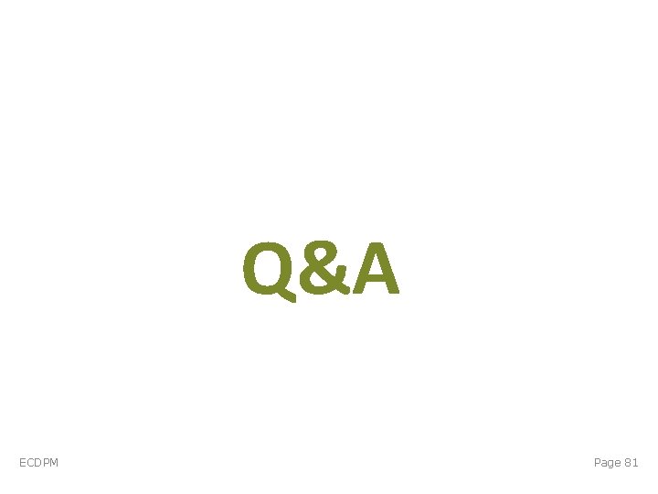 Q&A ECDPM Page 81 Q&A ECDPM Page 81