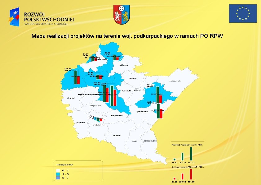 Mapa realizacji projektów na terenie woj. podkarpackiego w ramach PO RPW Mapa realizacji projektów na terenie woj. podkarpackiego w ramach PO RPW