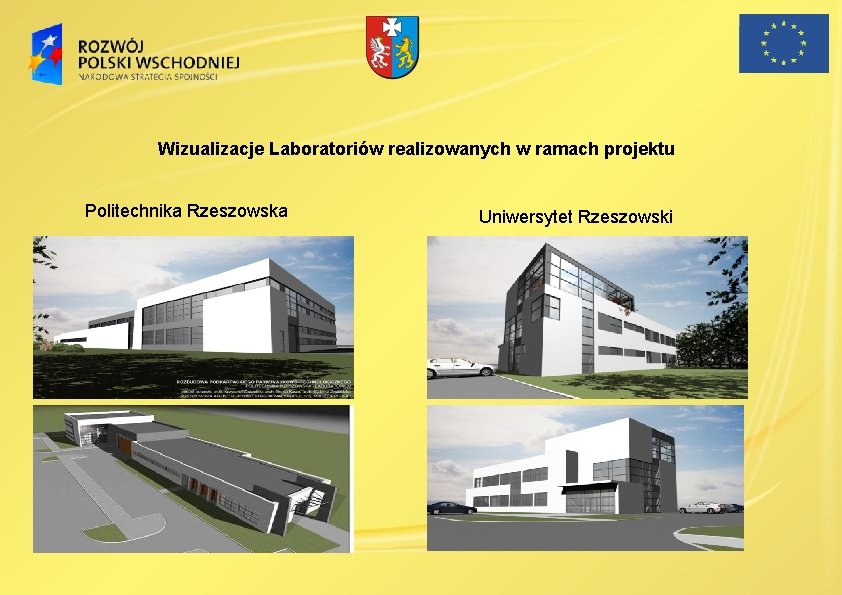 Wizualizacje Laboratoriów realizowanych w ramach projektu Politechnika Rzeszowska Uniwersytet Rzeszowski 