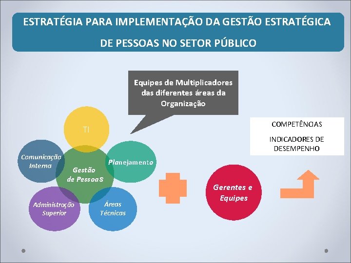 ESTRATÉGIA PARA IMPLEMENTAÇÃO DA GESTÃO ESTRATÉGICA DE PESSOAS NO SETOR PÚBLICO Equipes de Multiplicadores