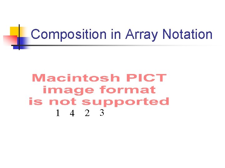 Composition in Array Notation 1 4 2 3 