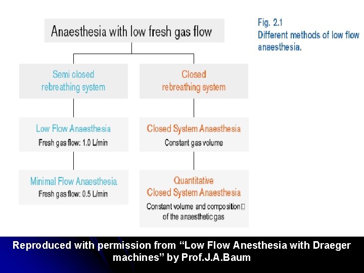 Reproduced with permission from “Low Flow Anesthesia with Draeger machines” by Prof. J. A.