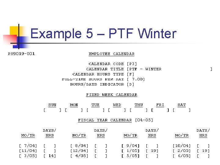 Example 5 – PTF Winter 