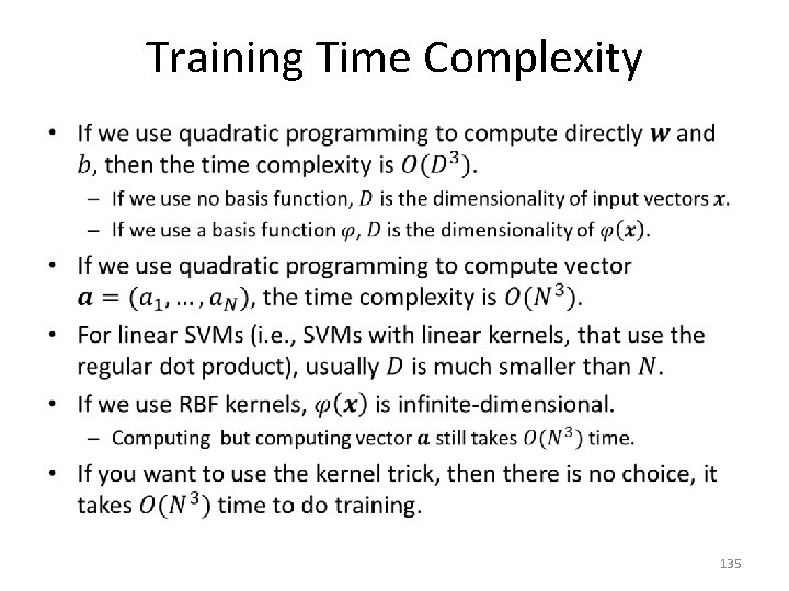 Training Time Complexity • 135 