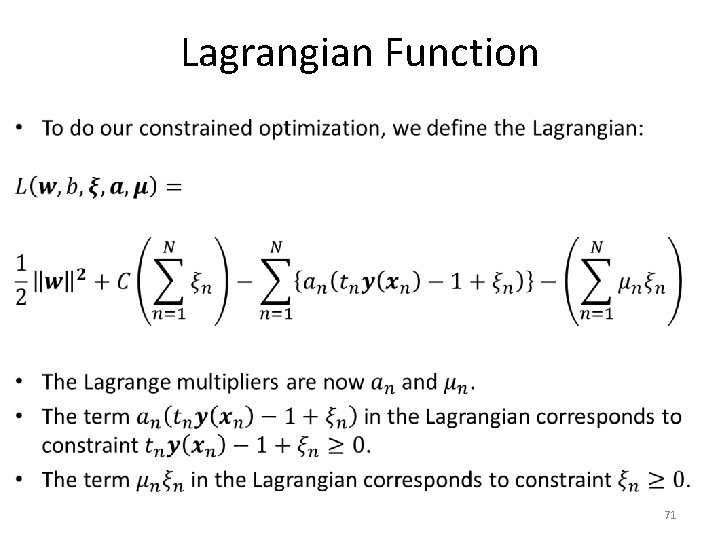 Lagrangian Function • 71 