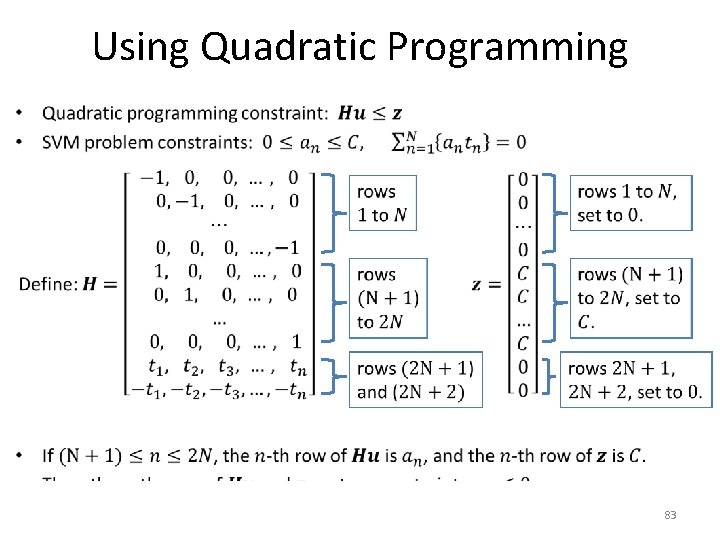 Using Quadratic Programming • 83 