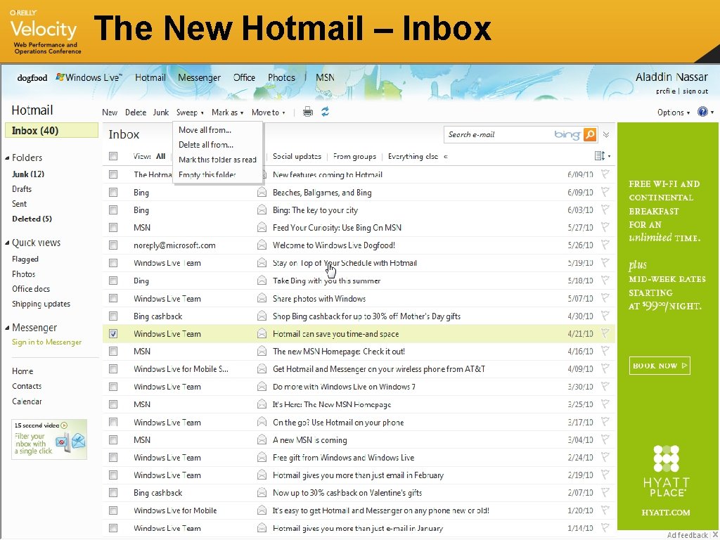 The New Hotmail – Inbox 