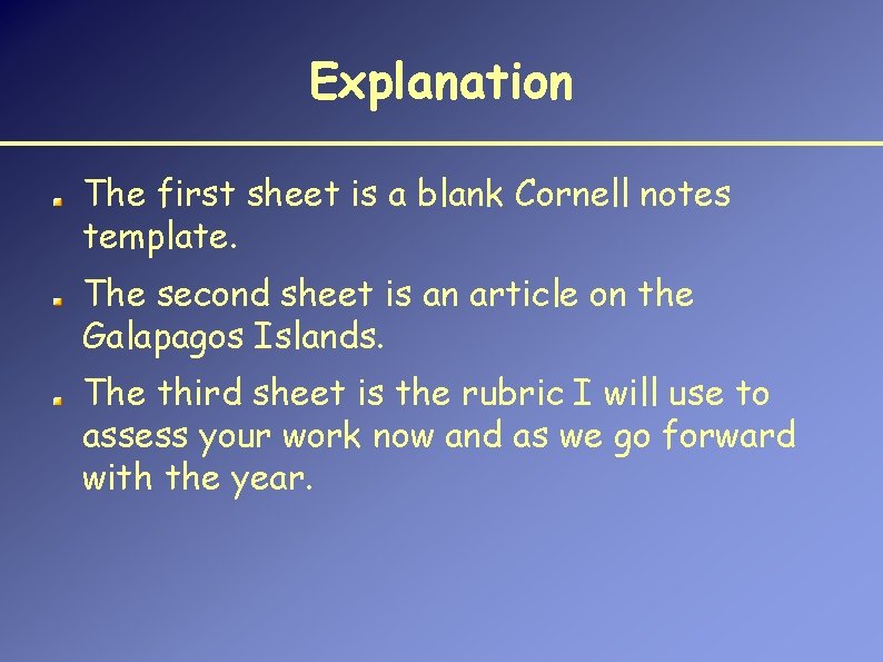 Explanation The first sheet is a blank Cornell notes template. The second sheet is