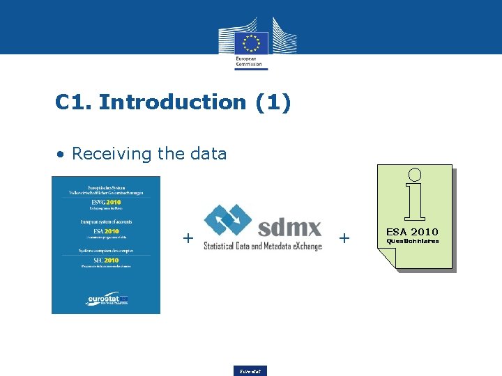 C 1. Introduction (1) • Receiving the data + + Eurostat ESA 2010 Questionniares