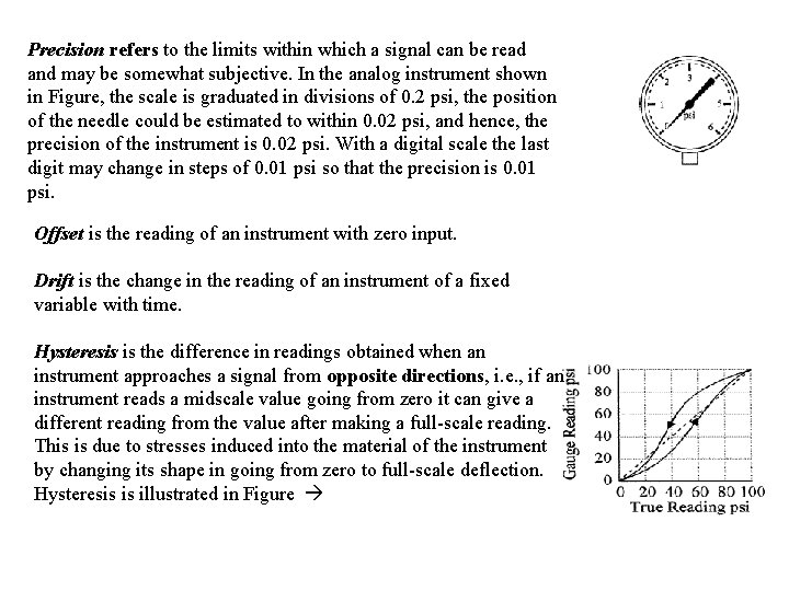 Precision refers to the limits within which a signal can be read and may