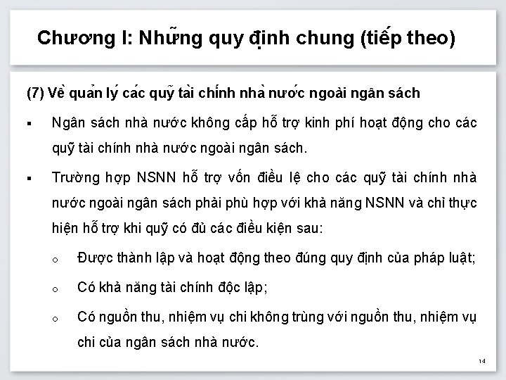 Chương I: Như ng quy đi nh chung (tiê p theo) (7) Vê qua