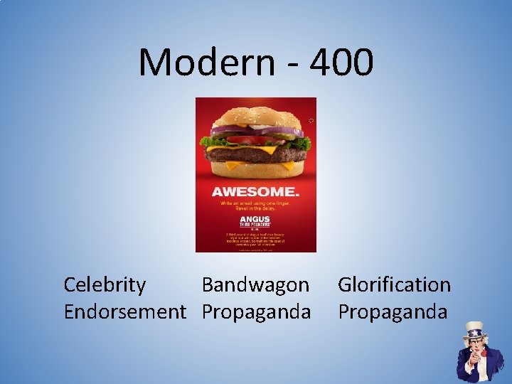 Modern - 400 Celebrity Bandwagon Endorsement Propaganda Glorification Propaganda Modern - 400 Celebrity Bandwagon Endorsement Propaganda Glorification Propaganda